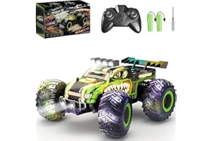 JICIFU Remote Control Car,RC Cars Toy,High Speed 20 KM/H RC Truck Off-Road with 2 Headlights and 2 Rechargeable Battery,Dinosaur Toys Gift for Adult Boys 8-12