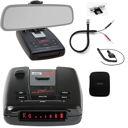Escort Passport S55 Pro Radar and Laser Detector with DSP (High-Intensity Red Display) and Complete Mirror Mount Kit