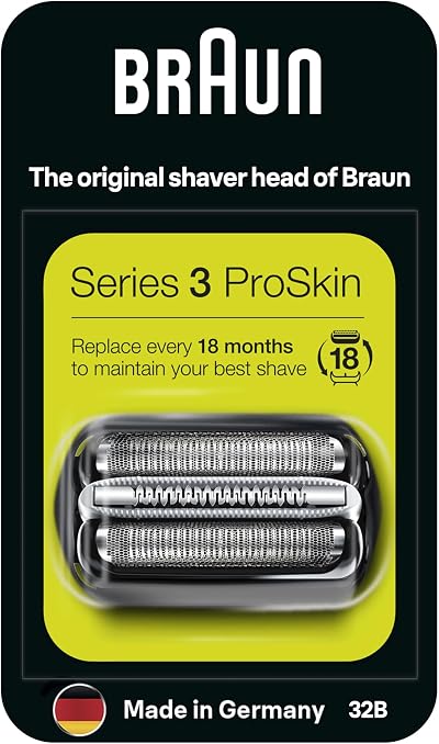 Braun Series 3 Replacement Shaver Head 32B ProSkin Compatible Black