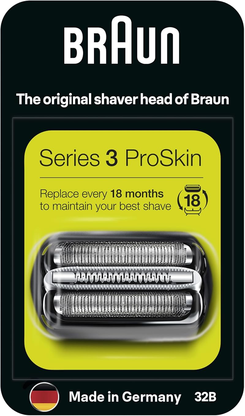Braun Series 3 Replacement Shaver Head 32B ProSkin Compatible Black