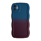 Caseative for iPhone 11 Case,Solid Color Curly Wave