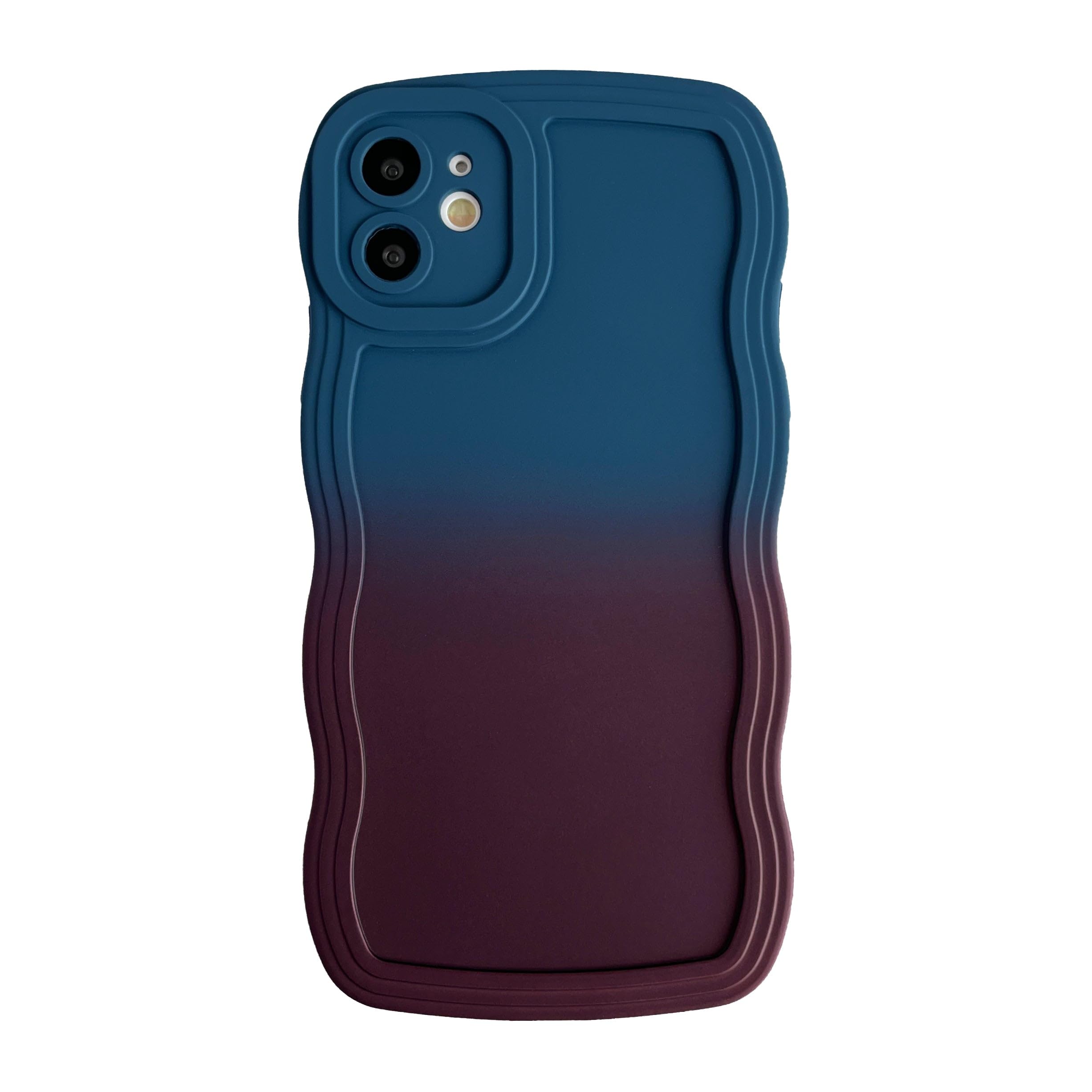 Caseative for iPhone 11 Case,Solid Color Curly Wave