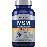 Piping Rock MSM 1000mg Capsules | 250 Count | Methylsulfonylmethane | Non-GMO, Gluten Free Supplement