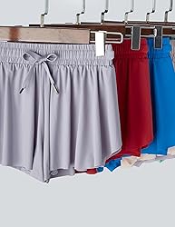 3 Pack Girls Flowy Shorts with Spandex Liner 2-in-1