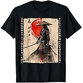 Japan Samurai Warrior Fighter Ukiyo Ink Artwork Samurai T-Shirt