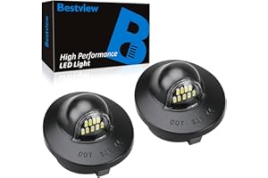 Bestview LED License Plate Light Tag Lights Assembly Compatible with Ford F150 F250 F350 F450 F550 Superduty Explorer Ranger Expedition Excursion Bronco, 6500K White Pack of 2