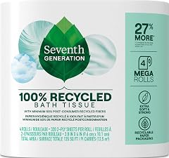 Seventh Generation Bath Tissue 4 Roll 320 Sheet, 320 CT