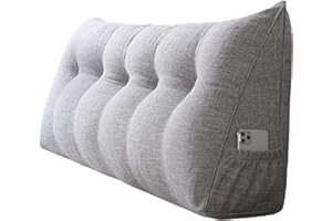 WANKEI Triangular Headboard Pillow,Large Wedge Pillow Decorative Body Throw Pillows Bed Backrest Reading Bolster Lumbar Cushi