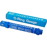 O-Ring Gauge Make Work Smart, Telescoping O Ring Sizing Plastic Gauge, Slide Style National Type, for Measuring O Rings Inner Diameter, OD, Thickness Gauge Blue