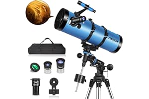 Telescope150EQ for Adults Aigh Powered, Professional Newtonian Reflector Telescope for Beginner in Astronomy, with Carry Bag,