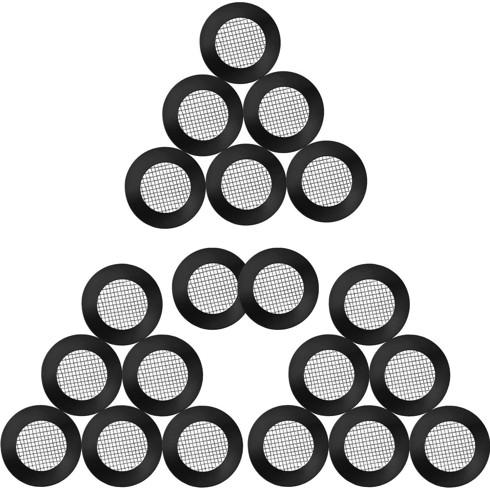 20 Pieces Hose Washer Seal O Ring Hose Gasket Filter Net Shower Head Stainless Steel Gasket Rubber Washer with 40 Mesh for 1/2 Inch Shower Heads