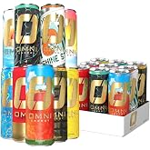 OMNI Energy Drink Variety Pack 12oz (Pack of 9) | Clean Caffeine, B Vitamins | Sugar Free, Low Calorie Energy Drink for All-Day Vitality.