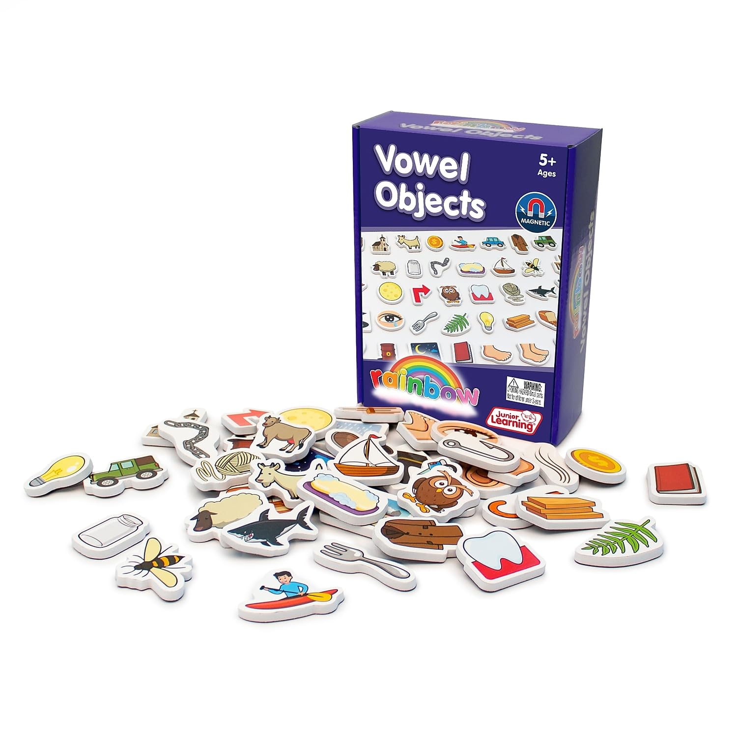 Junior Learning JL650 Vowel Objects Magnetic Resource, Multicolor