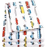 1500 Supreme Kids Bed Sheet Collection - Fun Colorful and Comfortable Boys and Girls Toddler Sheet Sets - Deep Pocket Wrinkle Free Soft and Cozy Bedding - Twin, Transportation