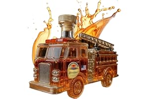 Liquor Decanter - 14.5x6x9.5cm Fire Truck Glassware Whiskey Glass Decanter Wine Bottle, Funny Bourbon Decanters Liquor Bottle