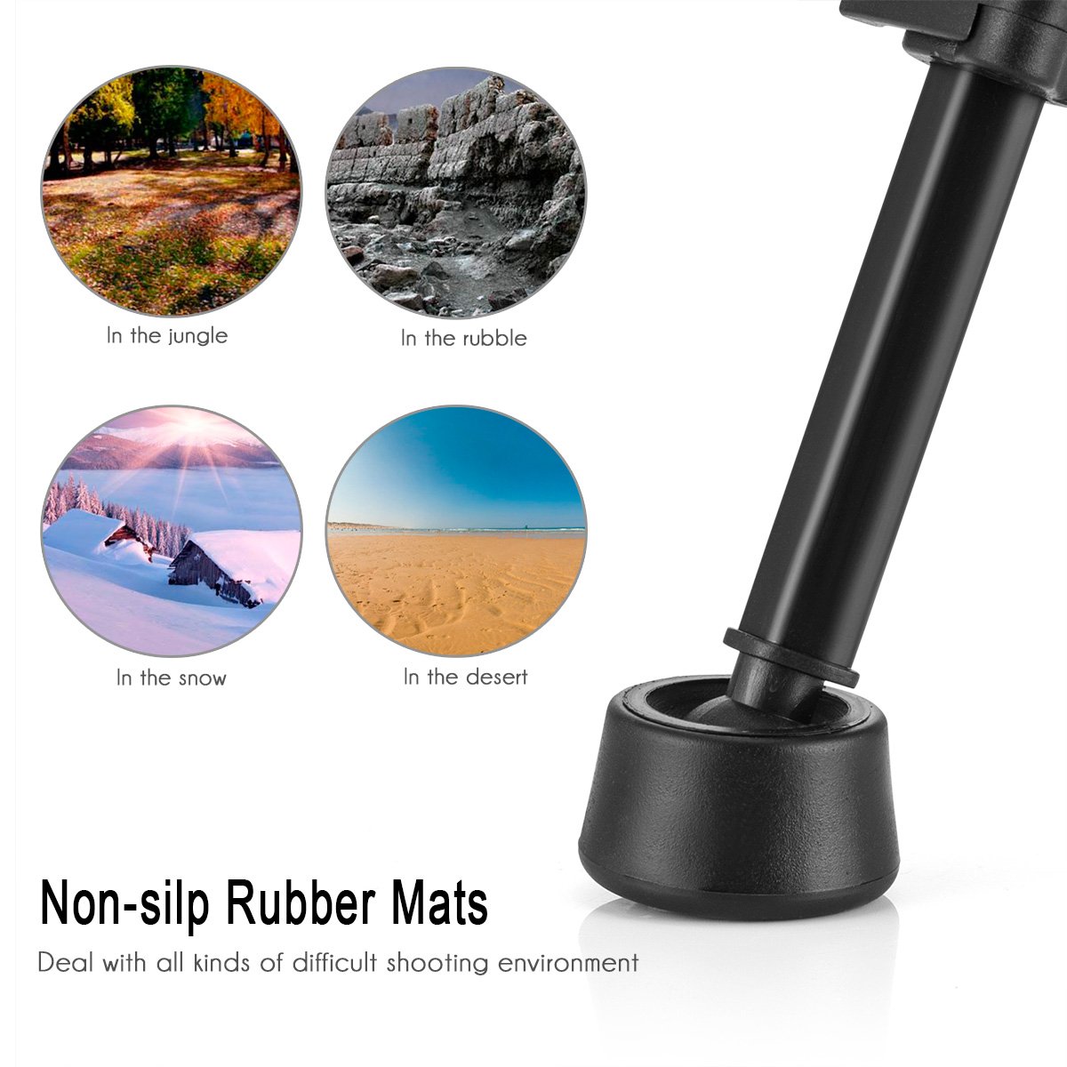 Stativkamera Reflex - Mactrem Flexibles Vollstativ PT55 mit Kugelkopf für DSLR EOS Canon Nikon SONY - Reisestativ (Schwarz)