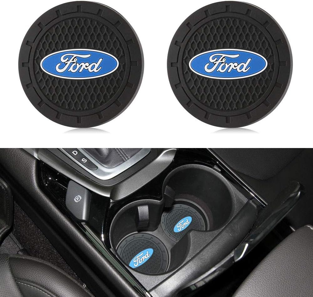 Soondar 2pcs Silicone Car Interior Anti Slip Cup Holder Mats for Chevrolet, Anti-Slip Silicone Car Coasters (2.75")