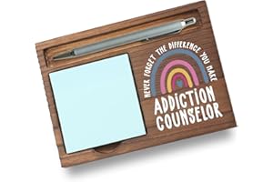 PARIVECA Addiction Counselor Gifts Sticky Note Holder, Thank You Gift for Substance Abuse Counselor, Recovery Support Staff, Mental Health Team Counselor Appreciation Week Graduation Holiday PB044