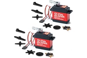 Miuzei 20KG Servo Motor High Torque Digital Servo Metal Waterproof Servo for R/C Car Robot, DS3218 Control Angle 270° (2)