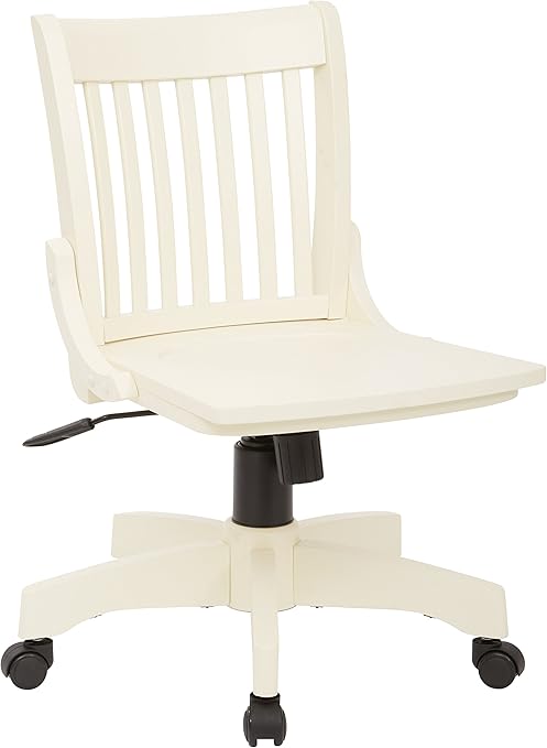 Amazon Com Office Star Deluxe Armless Wood Bankers Desk Chair
