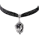 Sacina Gothic Bat Choker Necklace, Victorian Vampire Bat Pendant Necklace, Goth Halloween Jewelry Gift for Women, Christmas Gift for Women