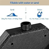 Yaheetech 4Pcs Square Umbrella Stand Cantilever Base Black 60L Water 200lb Sand view 4