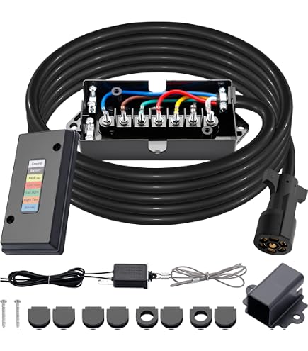 Complete 12V LED Trailer Lights Kit - Submersible Brake/Turn Lights With Side Markers & 15" LED Bar For Utility & Boat Trailers - View #6