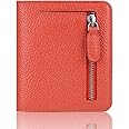 FUNTOR Small Wallets for Women, Ladies Small Compact Bifold Pocket RFID Blocking Genuine Leather Wallet for Women