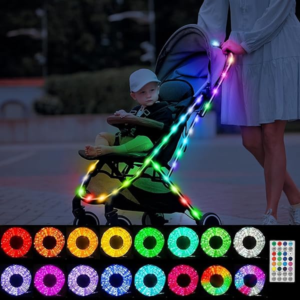 LEDライト付きベビーカー 4moms stroller Amazon.com: 16.4FT Durable