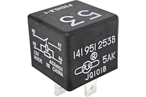 SONZROD 141951253B 53 Relay - 12V 30A/40A 4-Pin SPST Electrical Control Relay Compatible with Volkswagen Golf/Passat, Audi A3/A4/Q5 & More - for Fan, Headlight, HVAC Systems