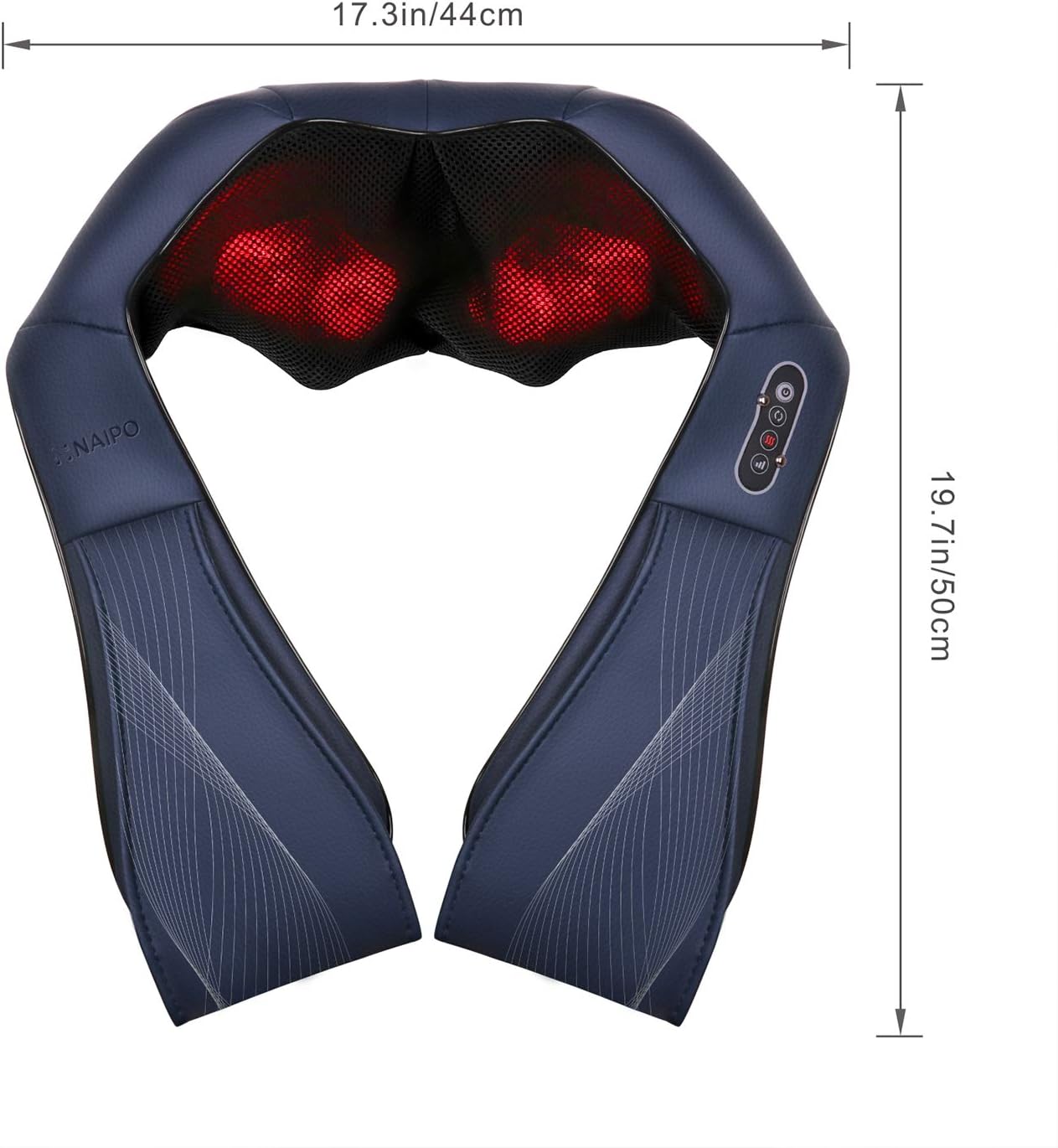Naipo Shiatsu Back and Neck Massager with Heat Deep Kneading Massage for Neck, Back, Shoulder, Foot and Legs, Use at Home, Car, Office Gift for Women, Friends, Mom: Health & Personal Care