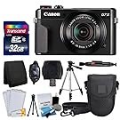 Canon PowerShot G7 X Mark II Digital Camera + Transcend 32GB Memory Card + Point & Shoot Camera Case + Full Tripod + Card Reader + Memory Card Wallet + Screen Protectors + Cleaning Kit + Valued Bundle