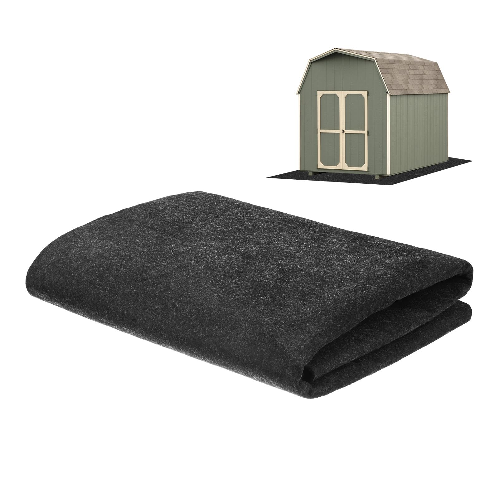 M METERXITY Outdoor Storage Shed Mat, 2.5x4 FT Waterproof Small Shed Flooring Mat for Patio Furniture Floor Protecting from Wear/Liquid/Dust/Oil, Non-Slip Carport Pad [Grey]