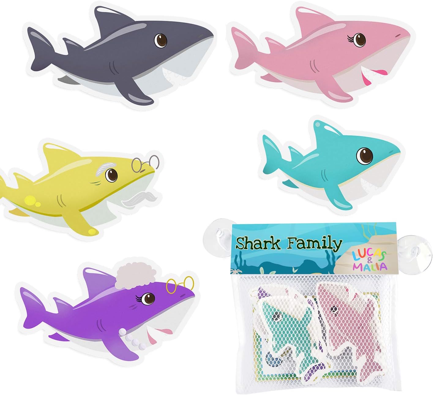 mummy shark bath toy