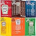 Condiment Packets Variety Pack Bundle - 150 Individual Condiment Packets for Heinz Lovers, 25 Single Serve Packs of Each: Mustard, Mayo, Sweet Relish, Mild Taco, Barbecue Sauce and Ketchup Packets
