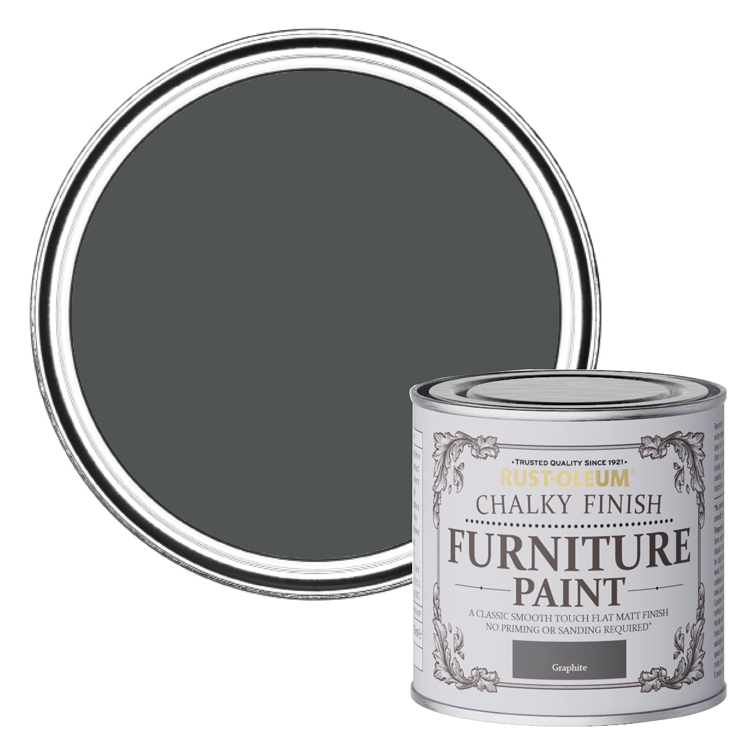 Rust-Oleum AMZ0035 Chalky Furniture Paint Graphite 125ml
