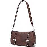 LACOMILA Y2K Purse Small Shoulder Bag for Women Punk Style Studded Handbag