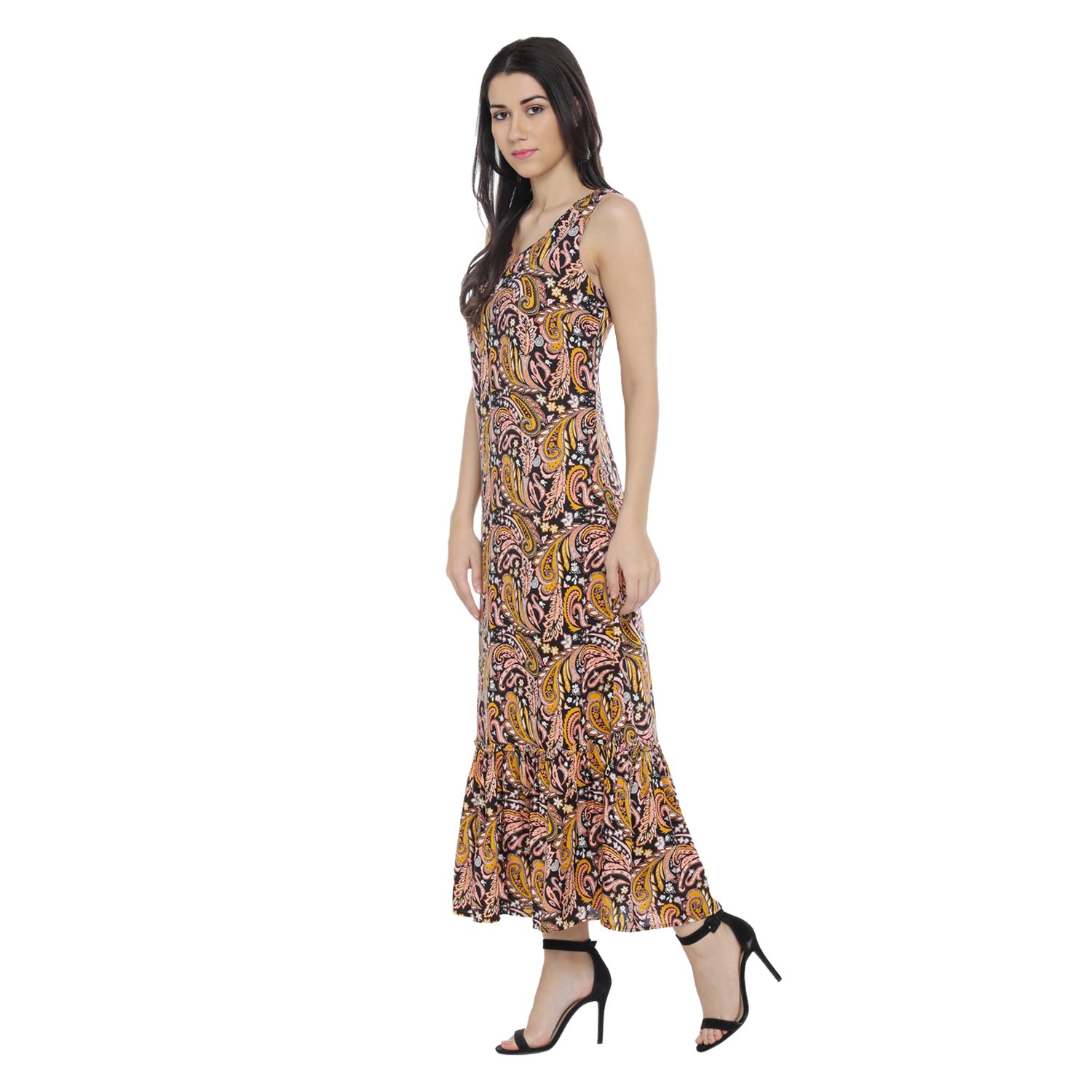 annabelle by pantaloons women's skater maxi dress