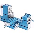 Mini Metal Lathe Machine 36W Motorized Metalworking DIY Tool Benchtop Woodworking for Hobby Science Education Modelmaking AC100V~240V 50/60HZ