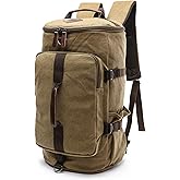 IT'SCARL Large backpack for men,Travel backpack,Carry on, Canvas big bag,Work back pack(khaki)