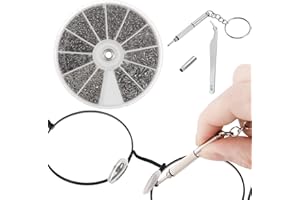 JOELELI Glasses Watch Repair Kit, 1200PCS Micro Screws and Nuts with Screwdriver and Tweezer Screws Nuts Assortment Kit Screw