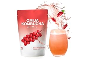 DALAMHARI Kombucha Powder | Schisandra Berry Omija 20T | Kombucha Drink Probiotic Soda Urban Kombucha Synergy Scoby Kombucha Starter Kit Adaptogen Drink Health Ade Kombucha Tea Bubbly