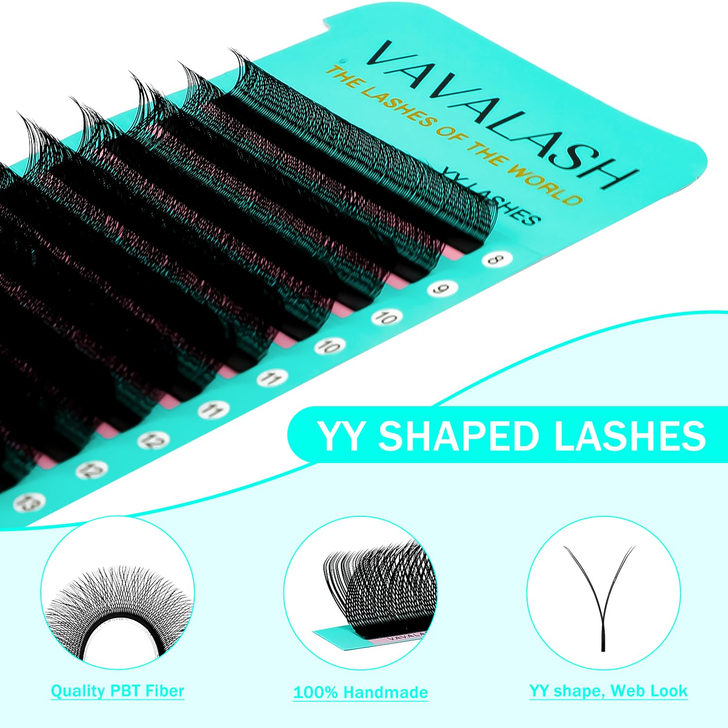 VAVALASH Y Lash Extensions C Curl 0.07mm 10mm Tray