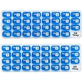 AM/PM Monthly Pill Organizer Tray with 31 Morning and Evening Daily Removable Pill Box Pods (Blue - AM/PM)