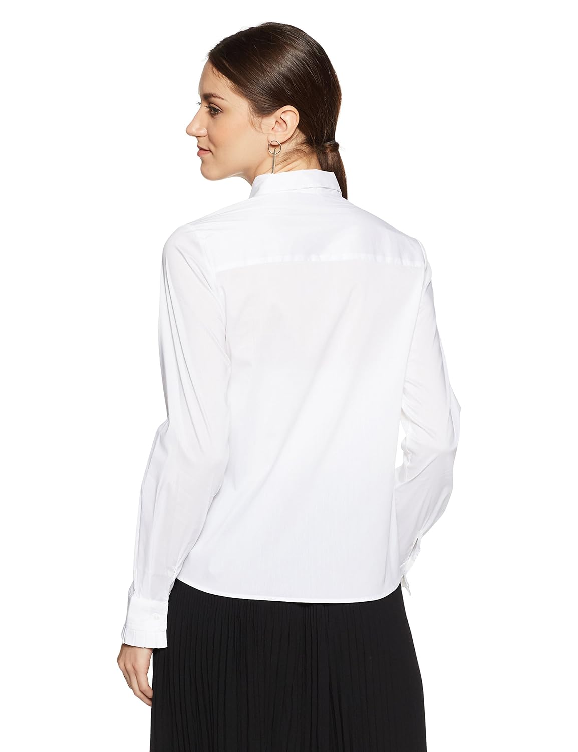 van heusen women's plain regular fit synthetic shirt