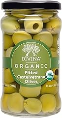 DIVINA Organic Castelvetrano Pitted Olives, 10.6 oz