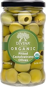 DIVINA Organic Castelvetrano Pitted Olives, 10.6 oz