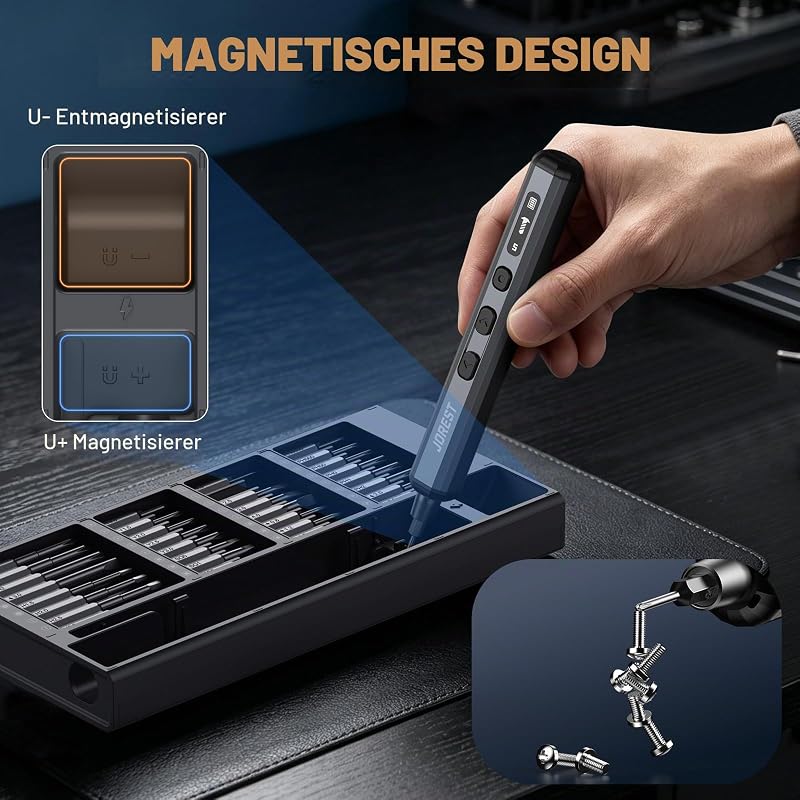 70-in-1 Mini-Präzisions-Elektroschrauberset – 64 magnetische S2-Bits