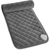 Electric Heating Pad for Back, Standard Size Heat Pad | for Neck, Shoulders, Cramps, Moist Heat, 6 Heat Settings, Auto Shut-Off, Machine Washable (Gray, 24"x12")