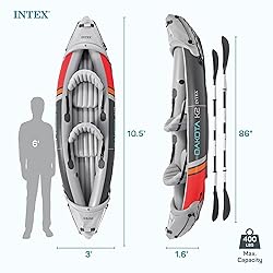 INTEX 2-Person Inflatable Kayak Set, Dakota K2 with